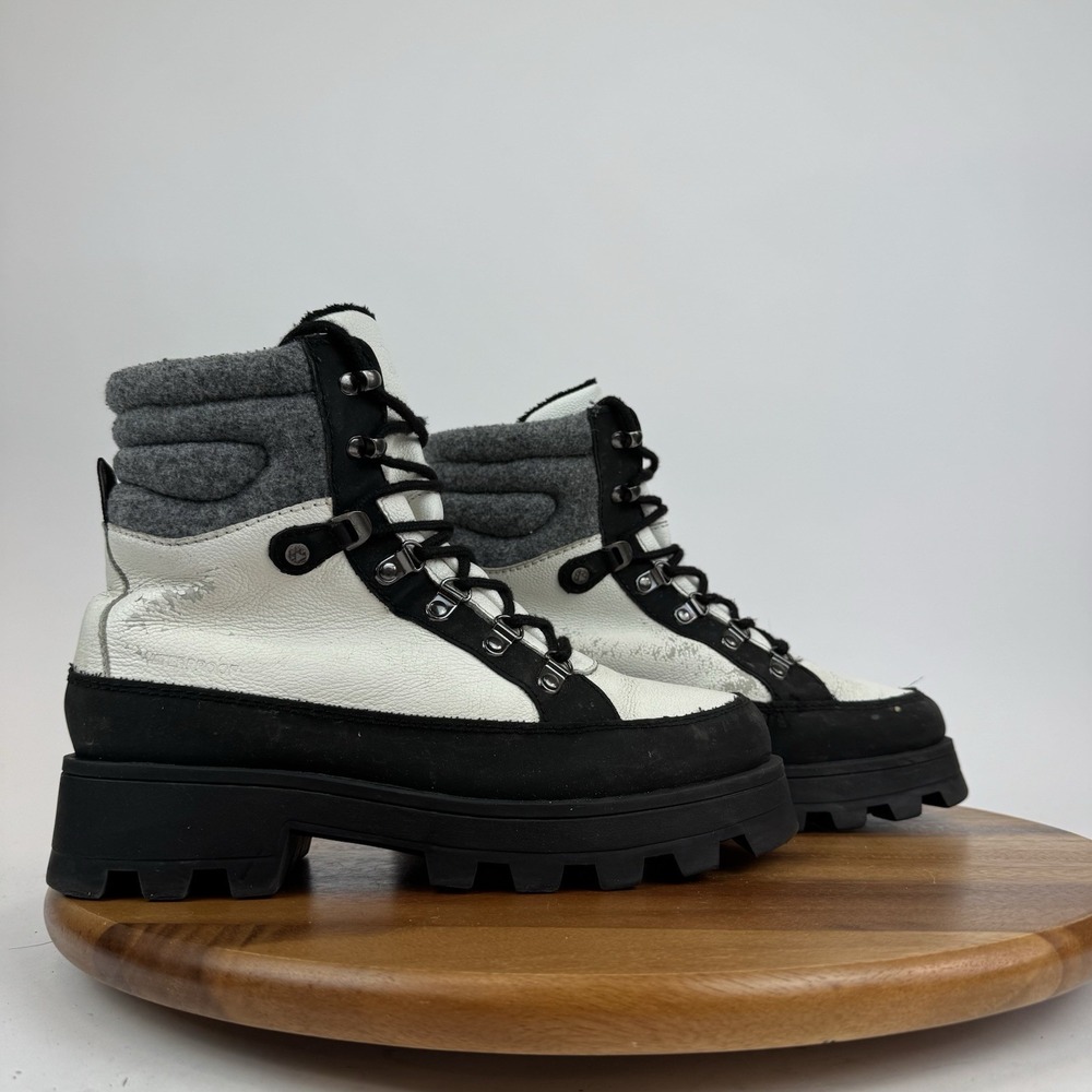 Womens Cougar Suma White Leather Insulated Waterproof Winter Snow Boots Size 9 M